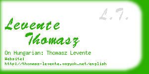 levente thomasz business card